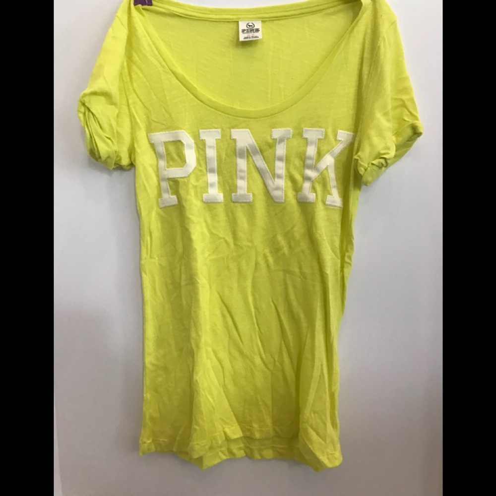 PINK yellow t shirt